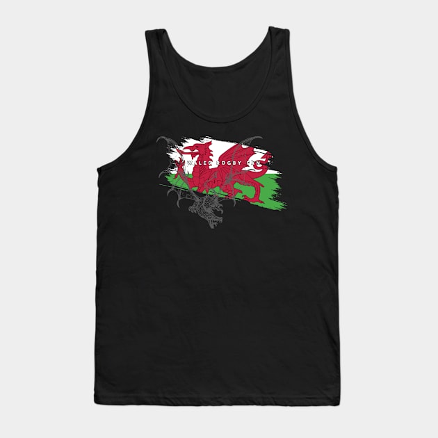 Minimalist Rugby #001 Part 3 - Wales Rugby Fan Tank Top by SYDL